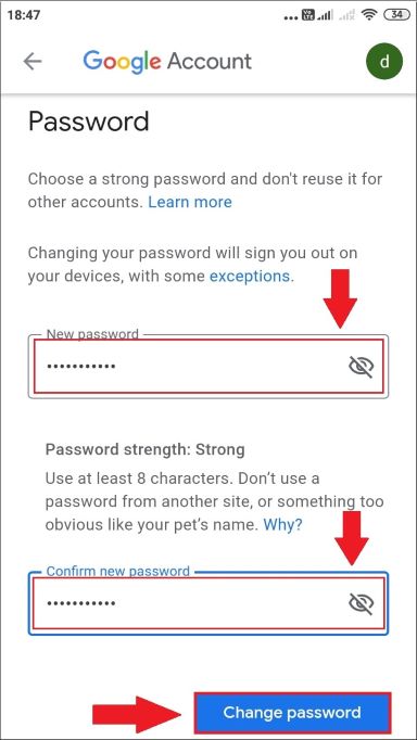 Google play ka password change kaise kare