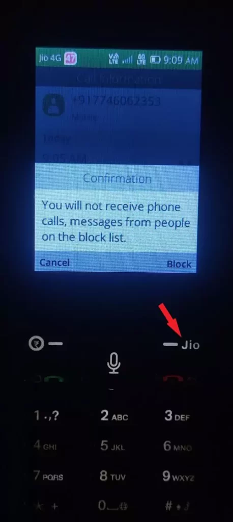 Jio Phone Mein Number Block Kaise Kare